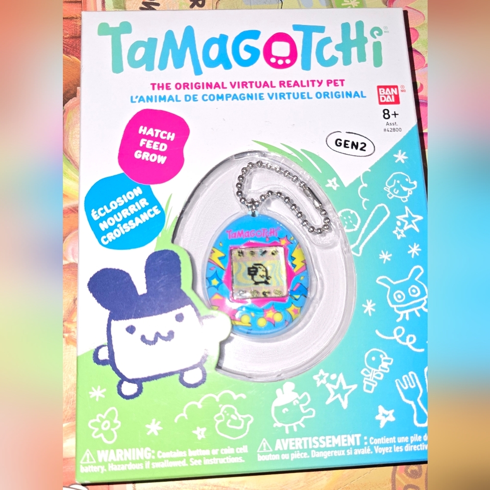 Tamagotchi Gen 2 Virtual Pet with Blue and Pink Design